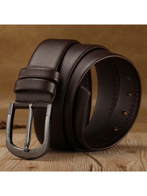 Men PU Leather Wear  resistant 120CM Pin Buckle Retro Wild Casual Jeans Suits Belt