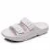 Men Bathroom Slip Resistant Buckle Slip On Soft Soled Outdoor Slippers