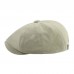 Men Cotton Solid Color Casual Octagonal Hats Forward Hats Beret Flat Caps