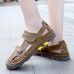 Men Outdoor Cow Split Leather Non  slip Close Toes Handstitching Shoes