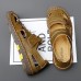 Men Outdoor Cow Split Leather Non  slip Close Toes Handstitching Shoes