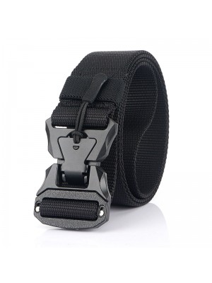 AWMN 125cm Free Punch Magnetic   Elastic Buckle Tactical Belt Quick Release Nylon Wistand