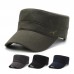 Men Cotton Embroidery Solid Color Outdoor Sunshade Casual Vintage Military Caps Flat Hats