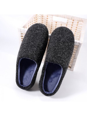 Men Warm Plush Soft Sole Casual Home Slippers